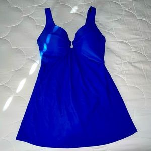 Shore Shapes swimsuit swimdress royal blue sz 16 NEW NWT